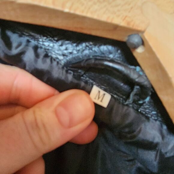 Vintage Motorcycle Leather Jacket with American Flag Patch & Eagle‎ Patch Size M - Picture 6 of 16